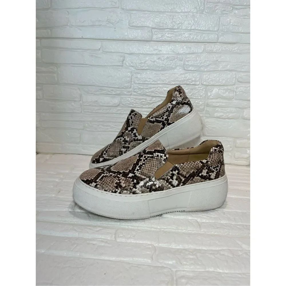 J/Slides NYC Cleo Snake Print Leather